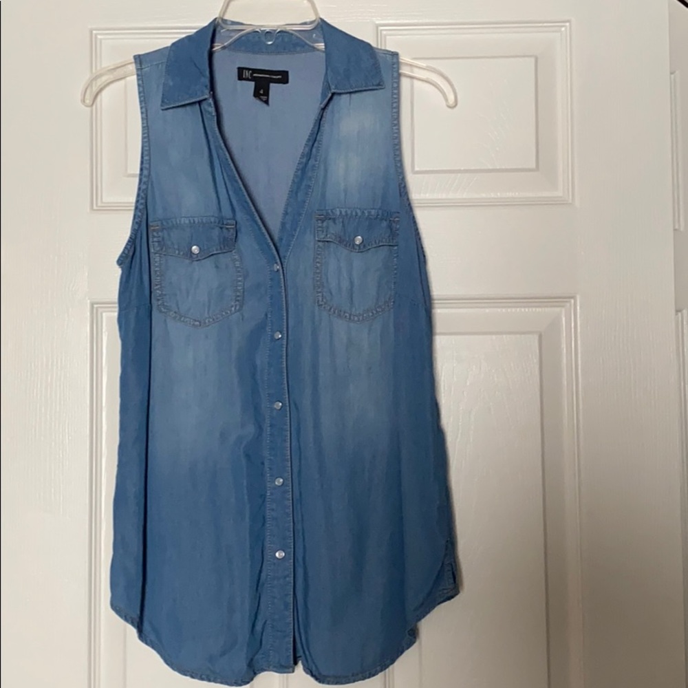 INC International Concepts Jean vest top